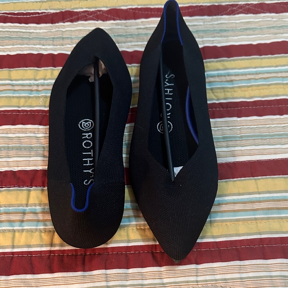 Rothy's Black and Blue Women's Flats